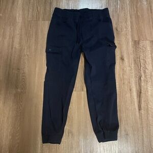 Monkey Ride Jeans Mens Cargo Jogger Pants 15/32 Navy Blue Cotton Stretch Utility
